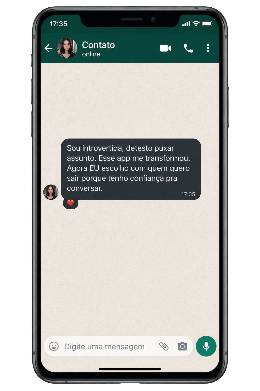 Depoimento WhatsApp - introvertida transformada